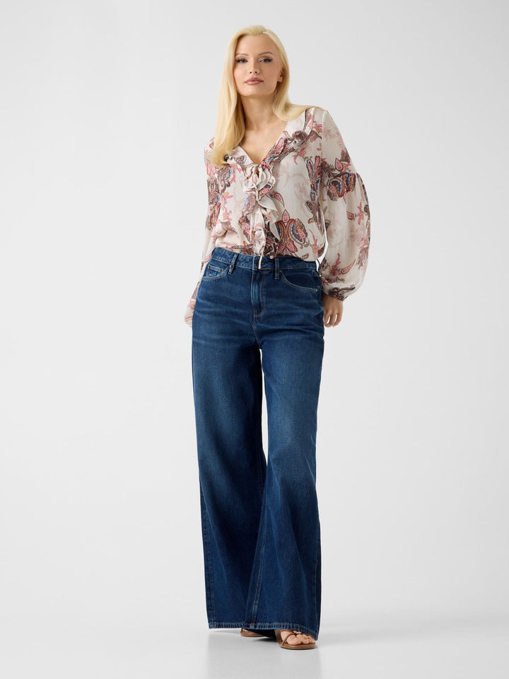 Guess Emy Ruffled Long Sleeve Top