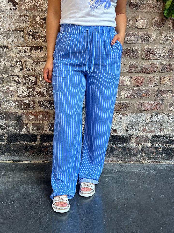 Tiffosi Risy Blue Stripe Trouser