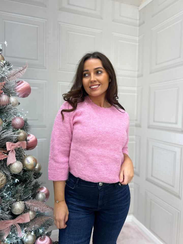 Numph Nuriette Selma Rib Pullover Lilac Sachet