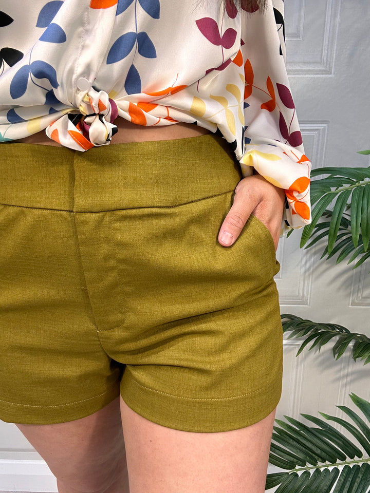 Traffic People Betty Olive Shorts