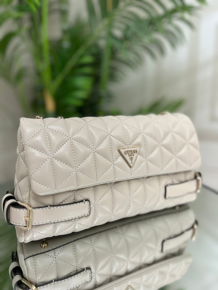 Guess Paisleigh Convertible Cross Body Bag Light Taupe