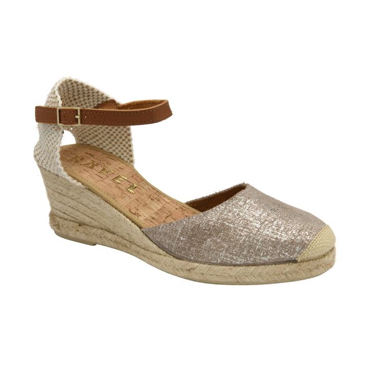 Ravel Enyo Silver Leather Wedge