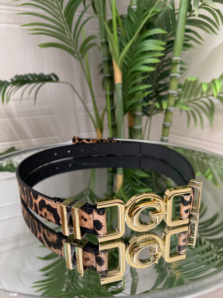 Guess Cirene Leopard Black Belt