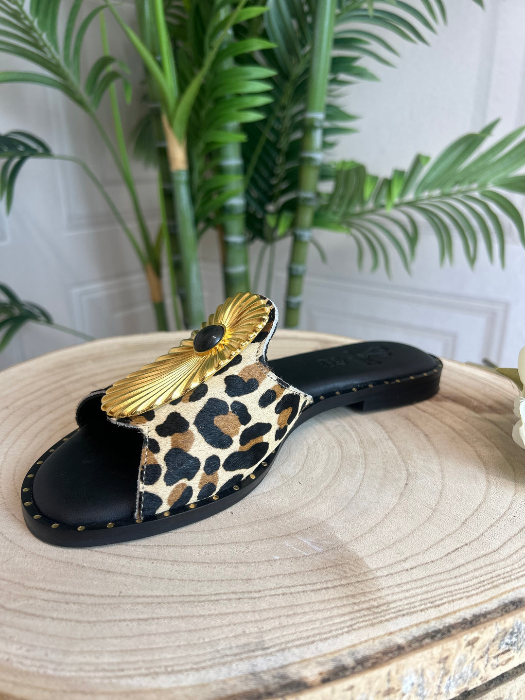 S.Piero Pony Leopard Sandal