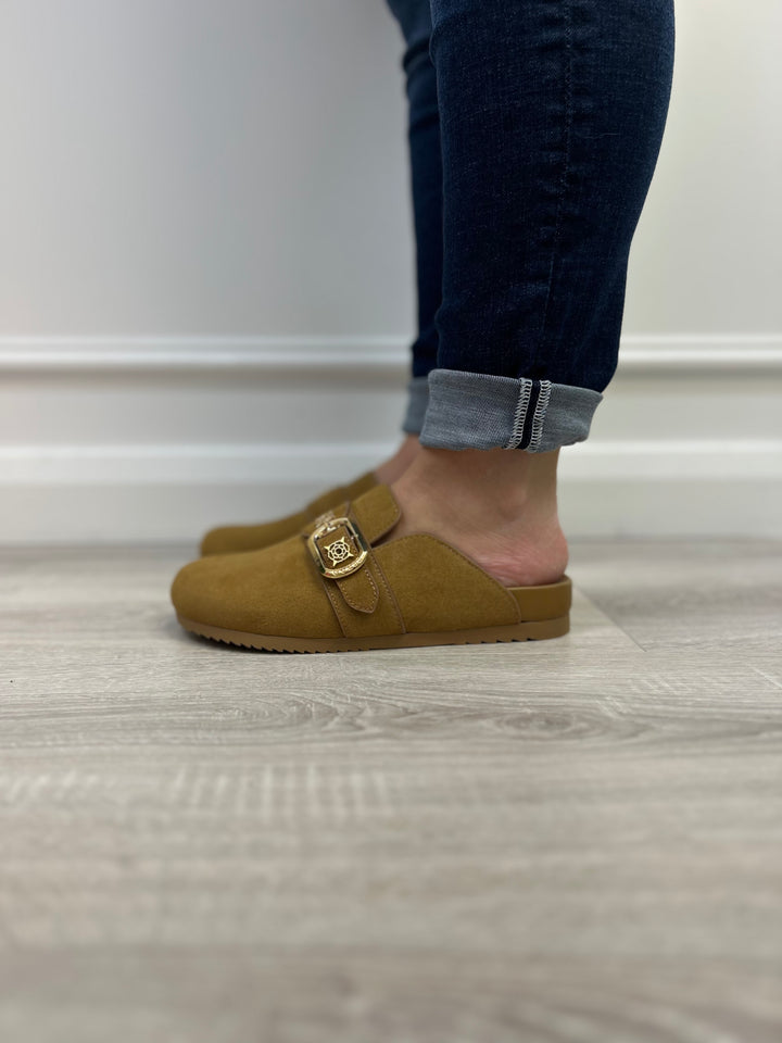 Guess Galavanta Brown Mules