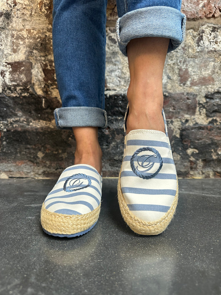 Gant Raffiaville Cotton Canvas White/Blue Espadille