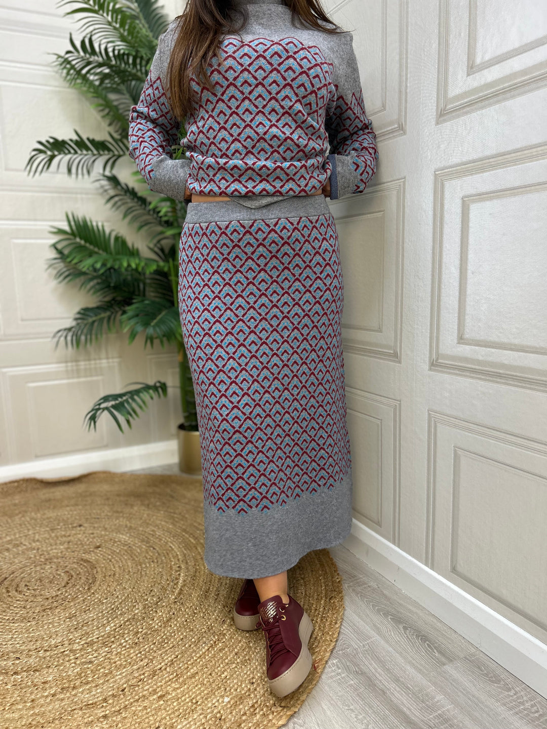 Bariloche Caepionis Grey Knit Skirt