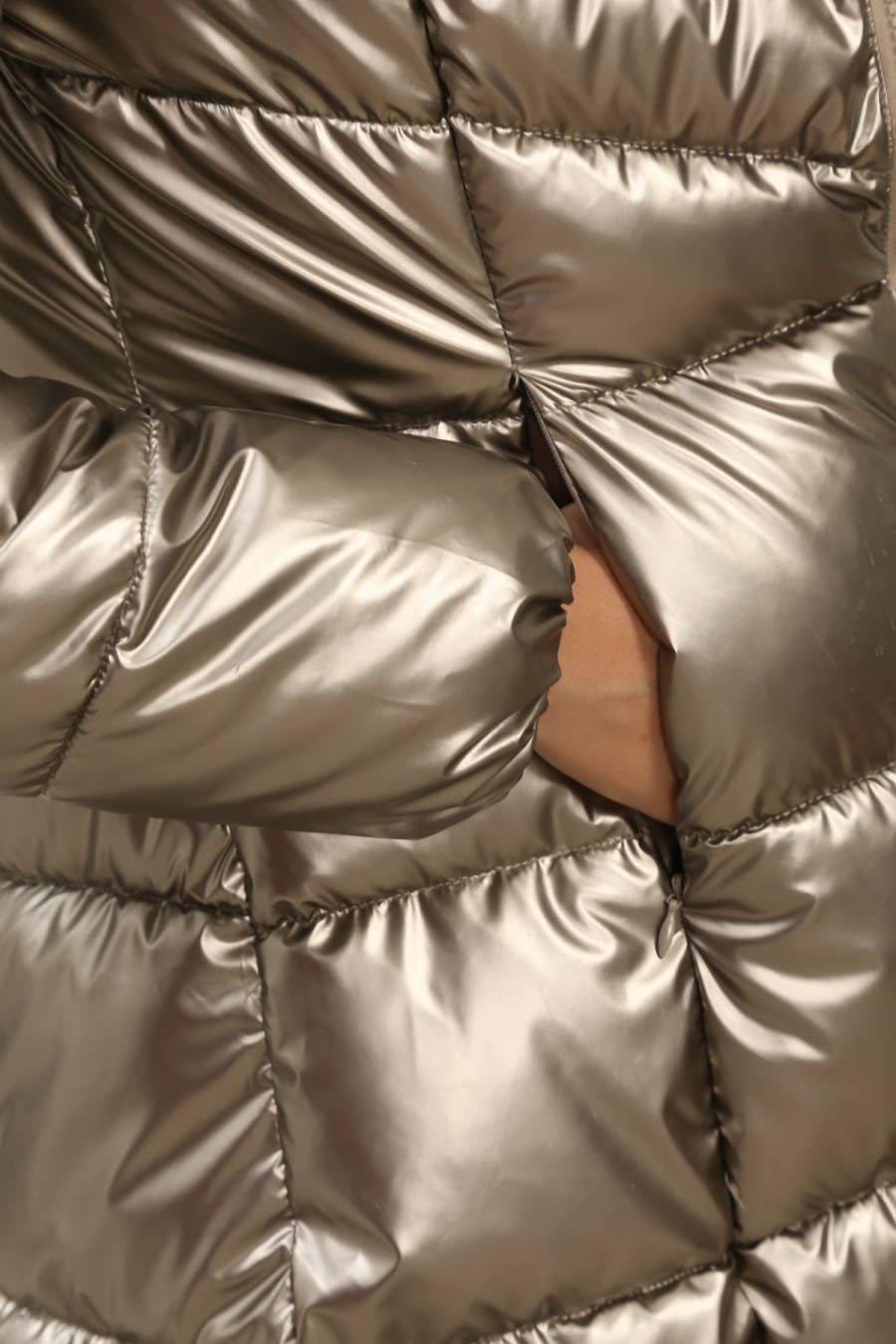 Priya Mid Length Puff Jacket Gold