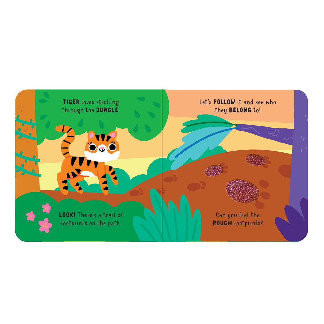 Tigers Trail – Touch &amp; Feel Board Book - Jungle Sensory Adventure