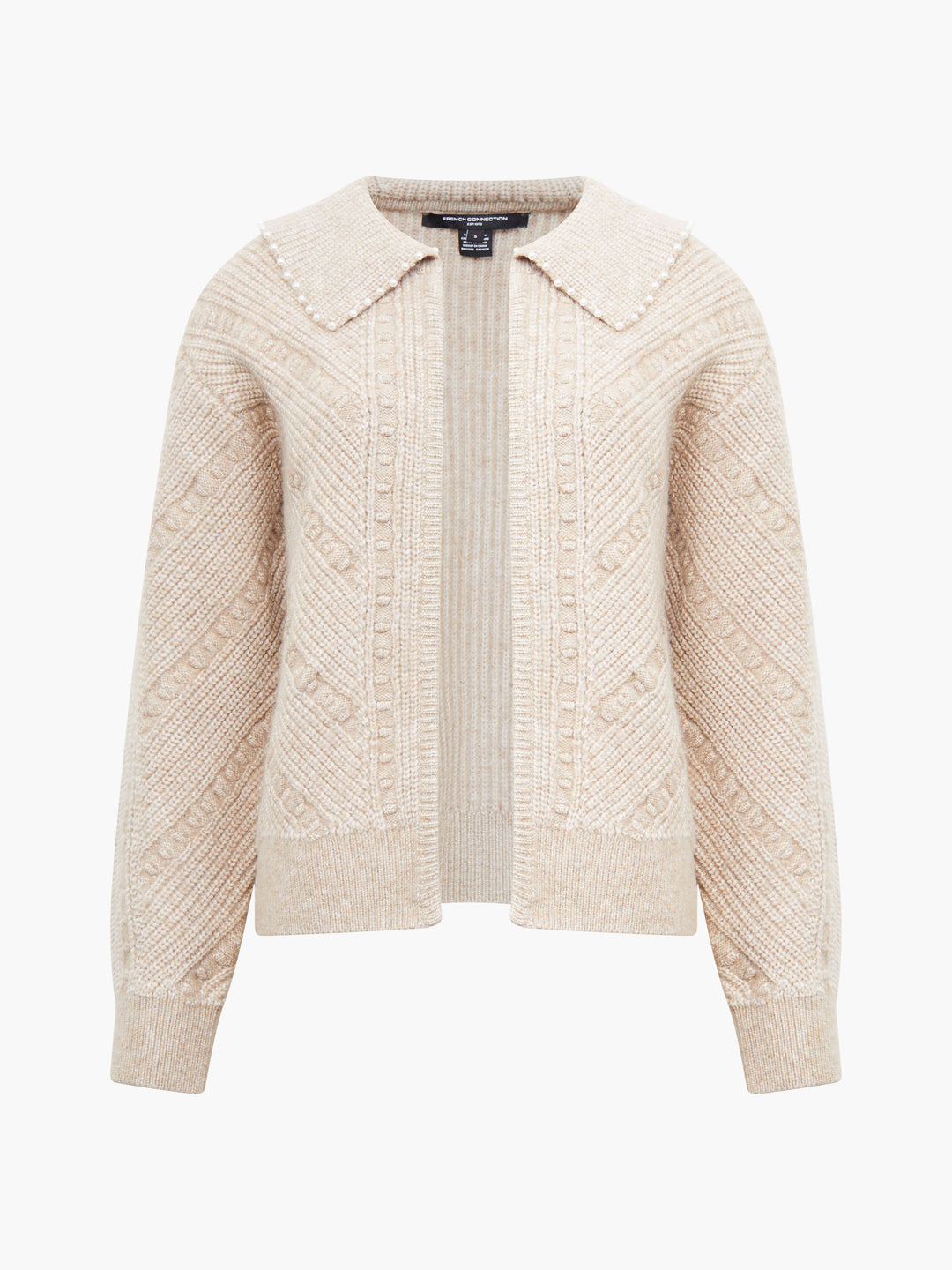 French Connection Kitty Pearl Cardigan Almond