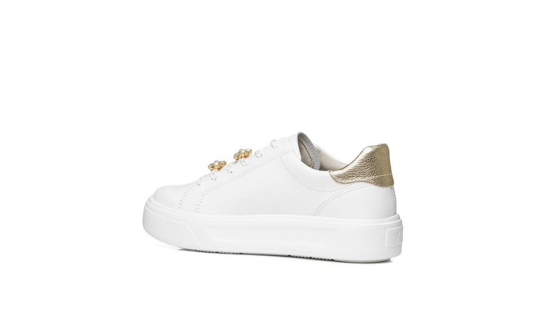 Pegada Napa Soft Branco/ Burnished Ouro Sneaker | 211221-01