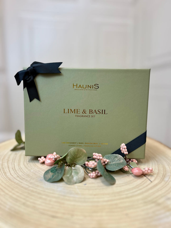 Haunis Lime & Basil Fragrance Set