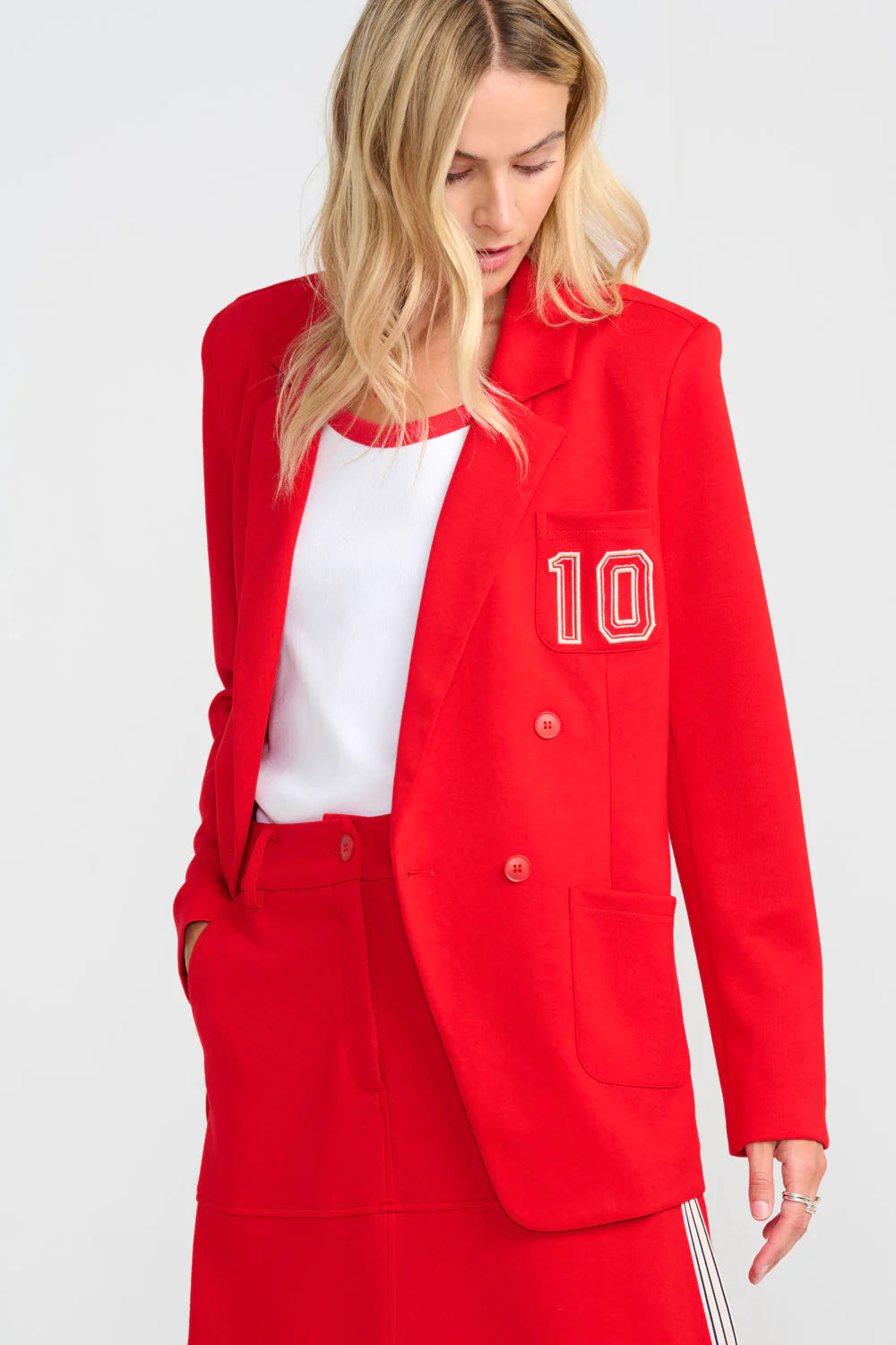 Costa Mani Birdie Blazer | Red