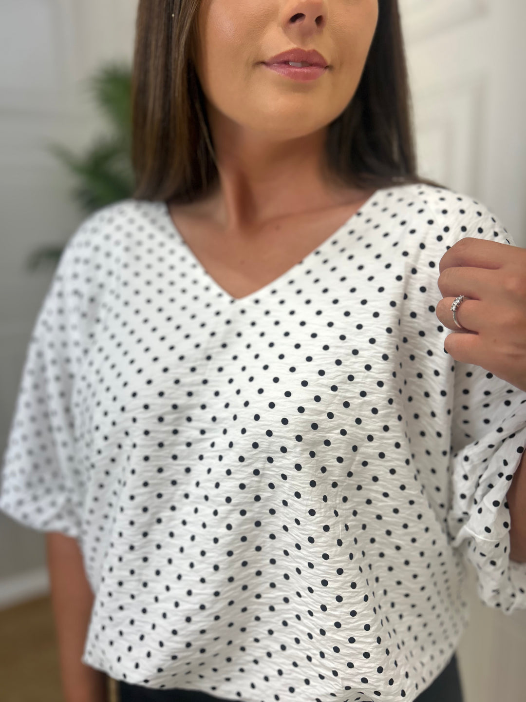 Kaffe KAgwen Blouse Chalk Black Dot