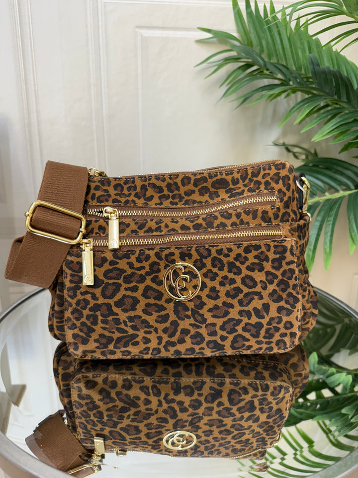 Carmela Leopard Mix Crossbody Bag 186187