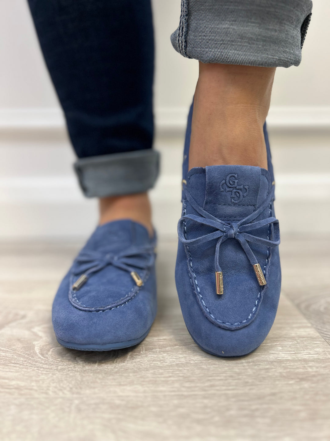 Guess Sue14 Aisha Blue Moccasin