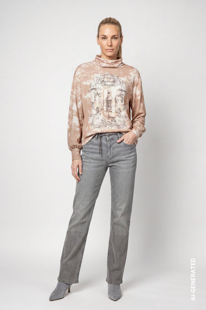 Monari Brown Sugar Gallery Print Sweatshirt