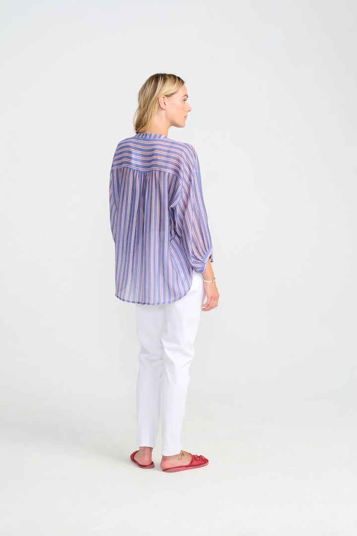 Costa Mani Daisy Shirt | Blue Stripe