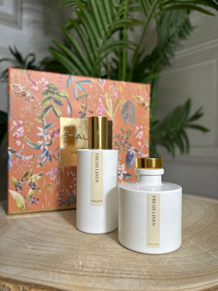 Haunis Diffuser &amp; Room Spray Gift Set | Fresh Linen