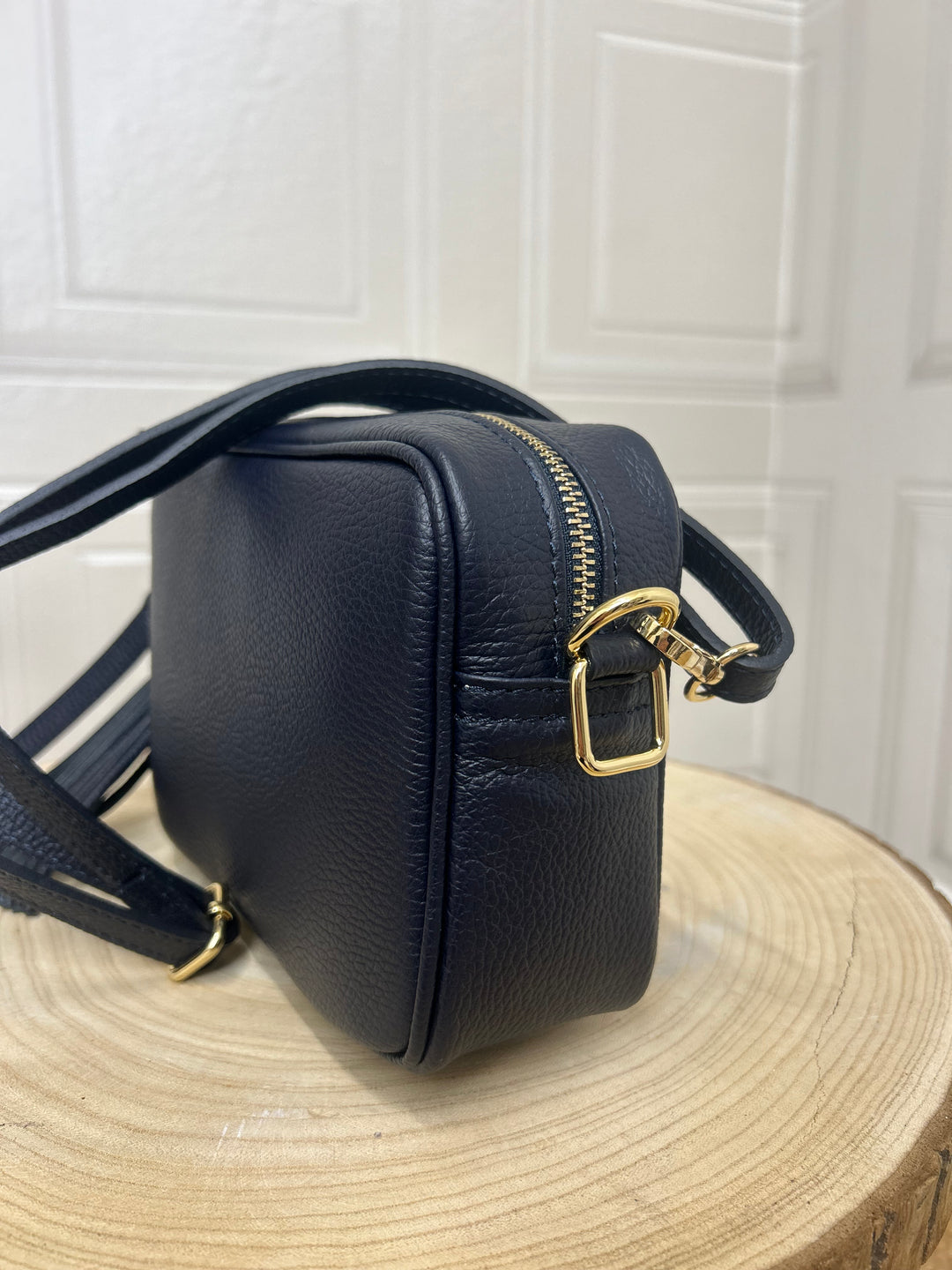Elie Beaumont Navy Crossbody Bag