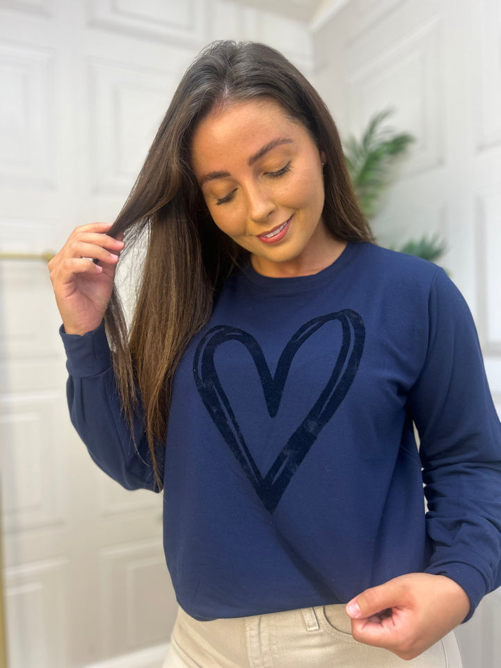 Costa Mani Heart Sweater Midnight