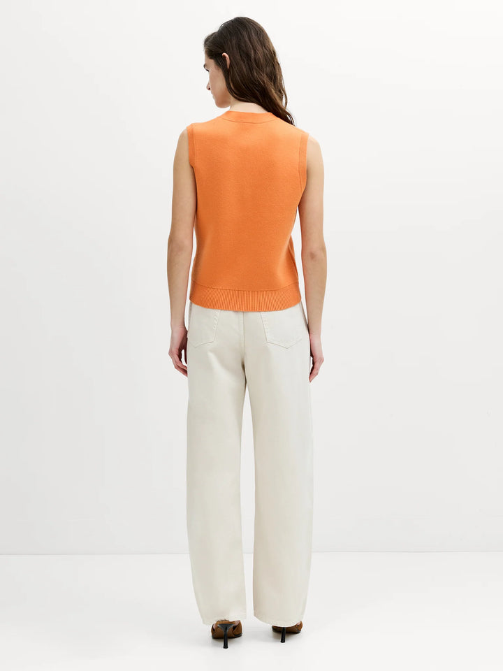French Connection Missy Knit Orange Waistcoat