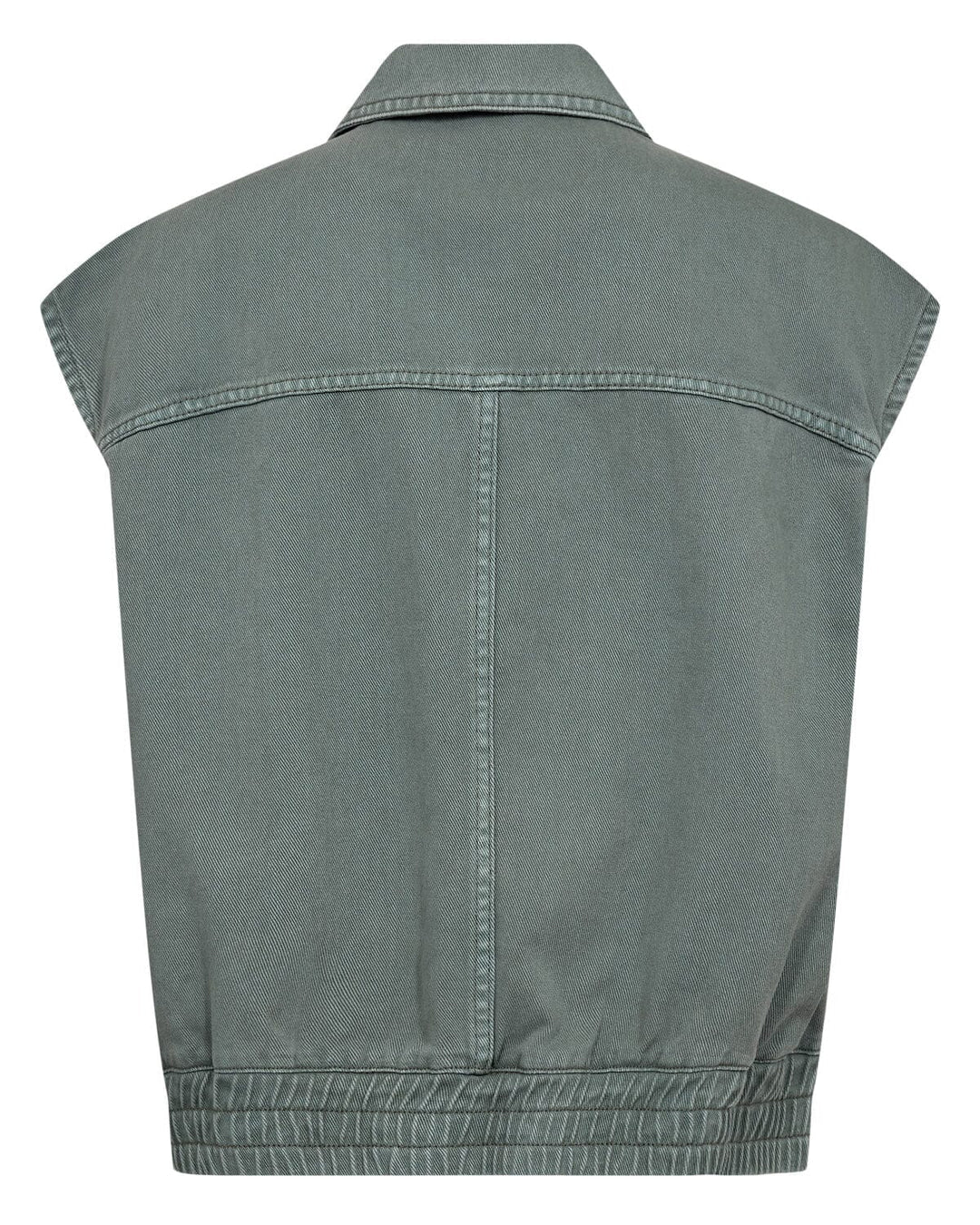 Numph Nuhamilton Vest | Washed Sea Green Denim