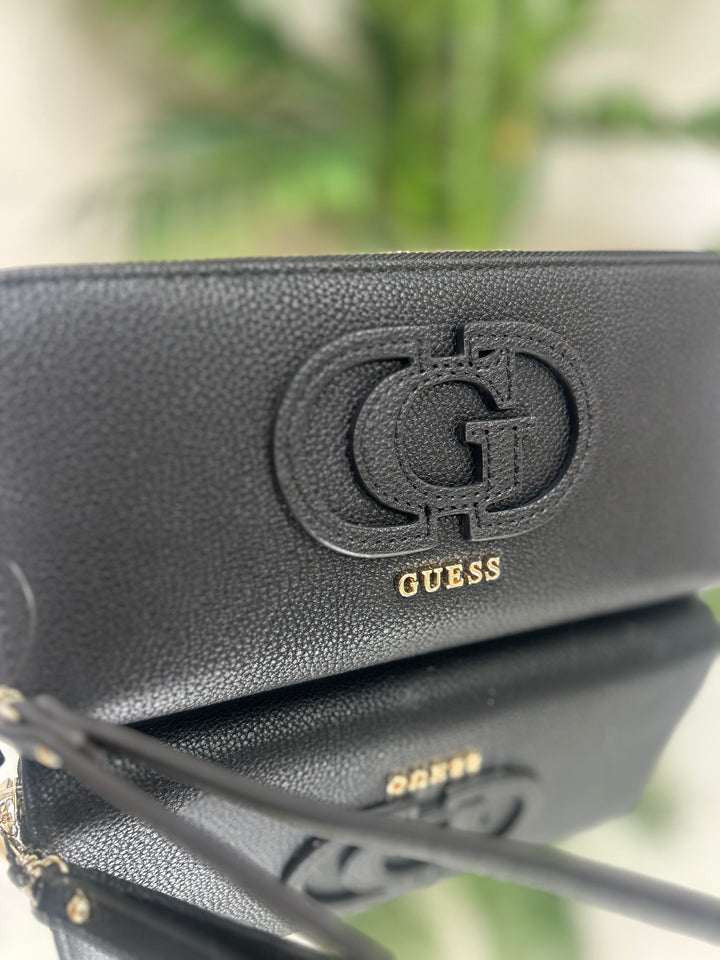 Guess Calebra Zip Around Purse Black