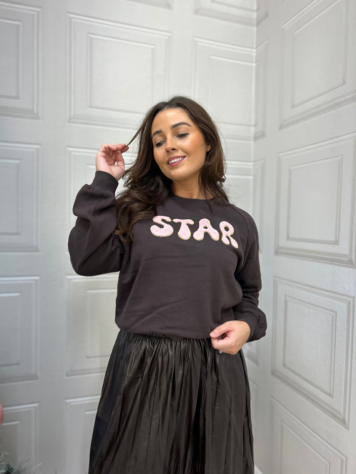 Numph Nustarlie Sweatshirt Black Coffee