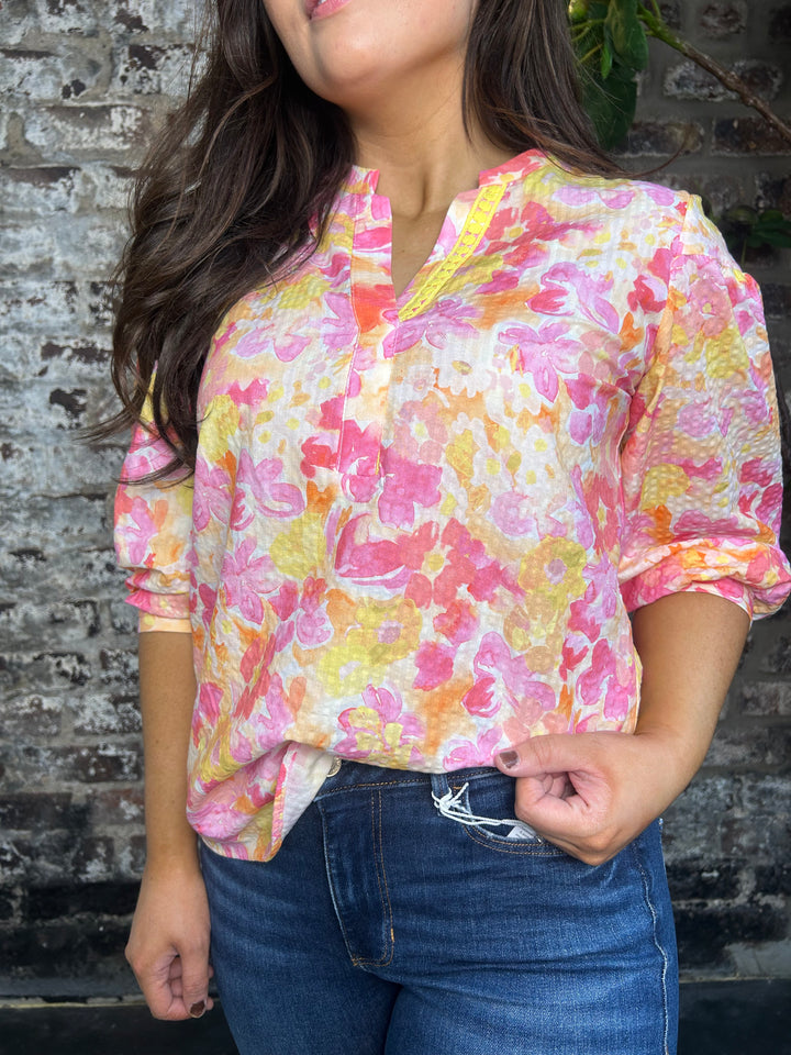 Tinta Arena Pink & Orange Top
