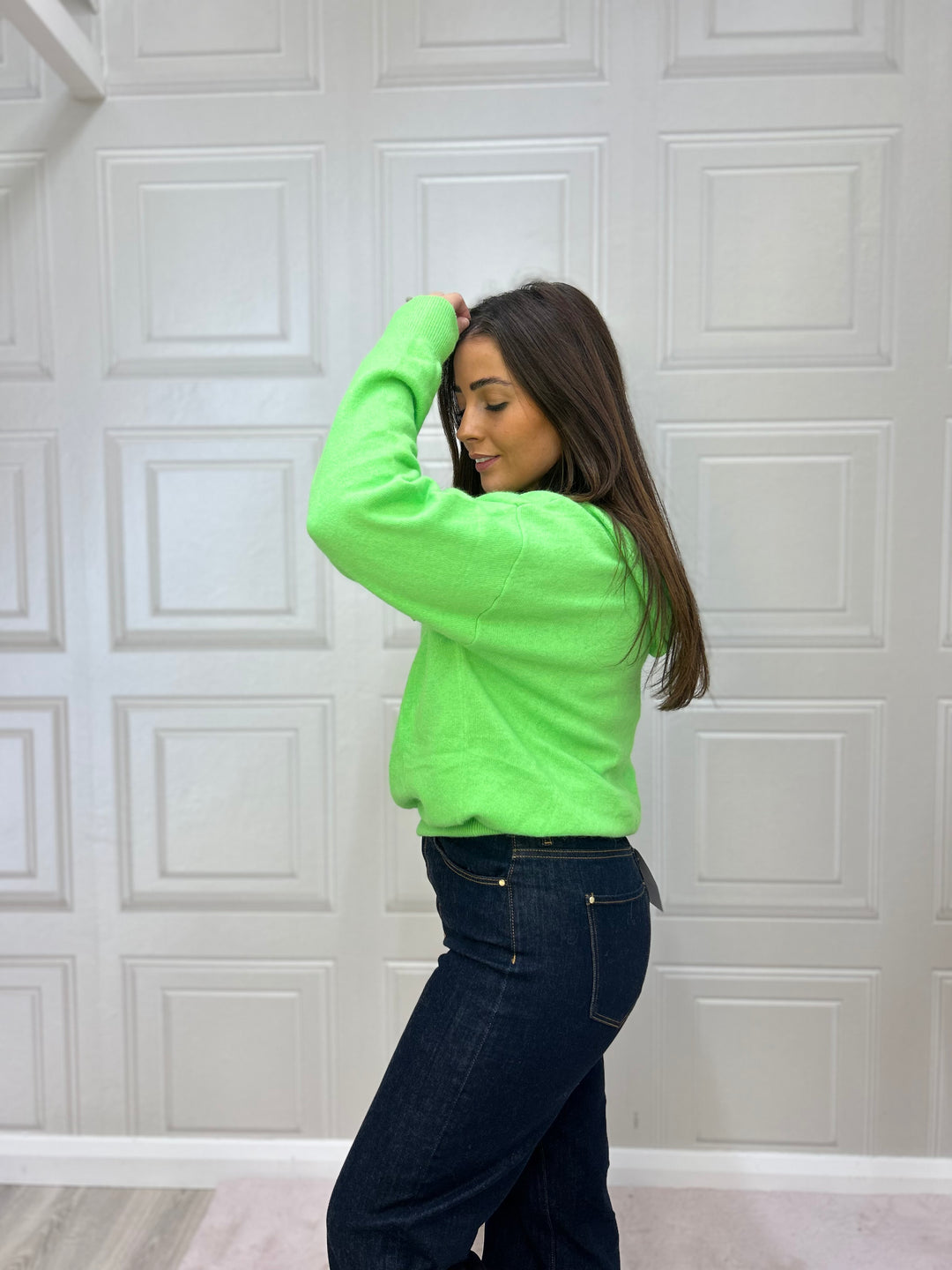 Twins Pueblo Neon Green Long Sleeved Hoodie