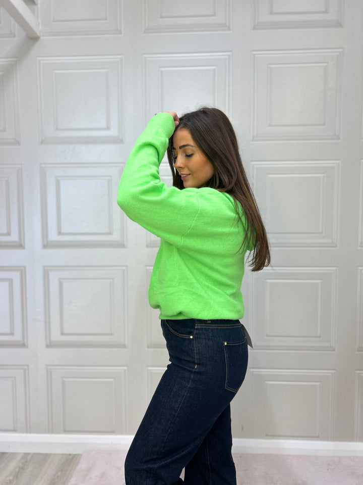 Twins Pueblo Neon Green Long Sleeved Hoodie
