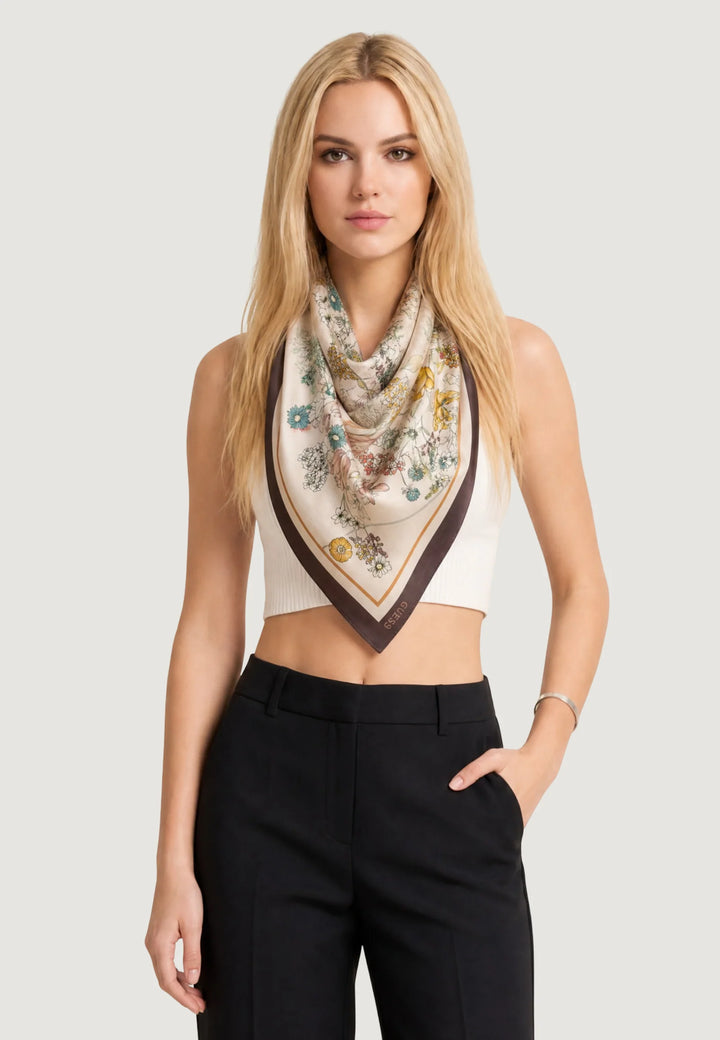 Guess Printed Kefiah Scarf | Brown