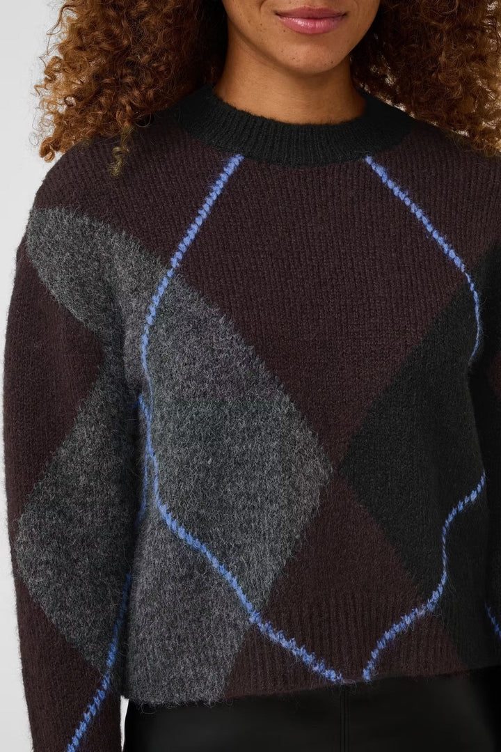 Kaffe KAgrith Knit Pullover Dark Grey Fudge