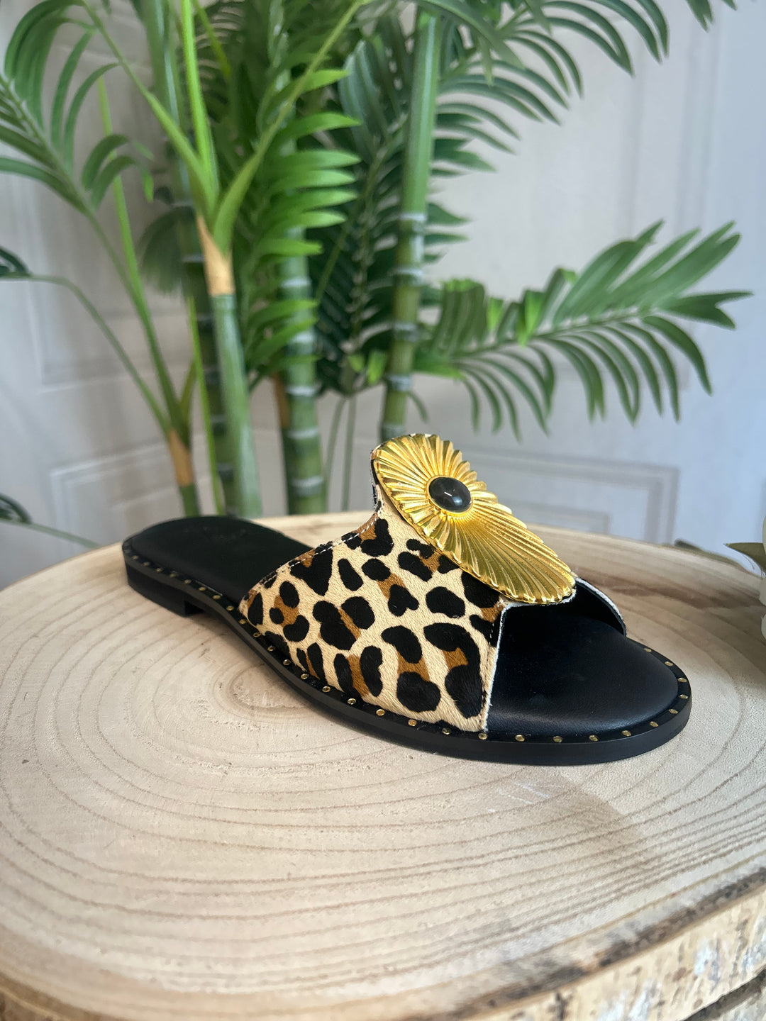 S.Piero Pony Leopard Sandal
