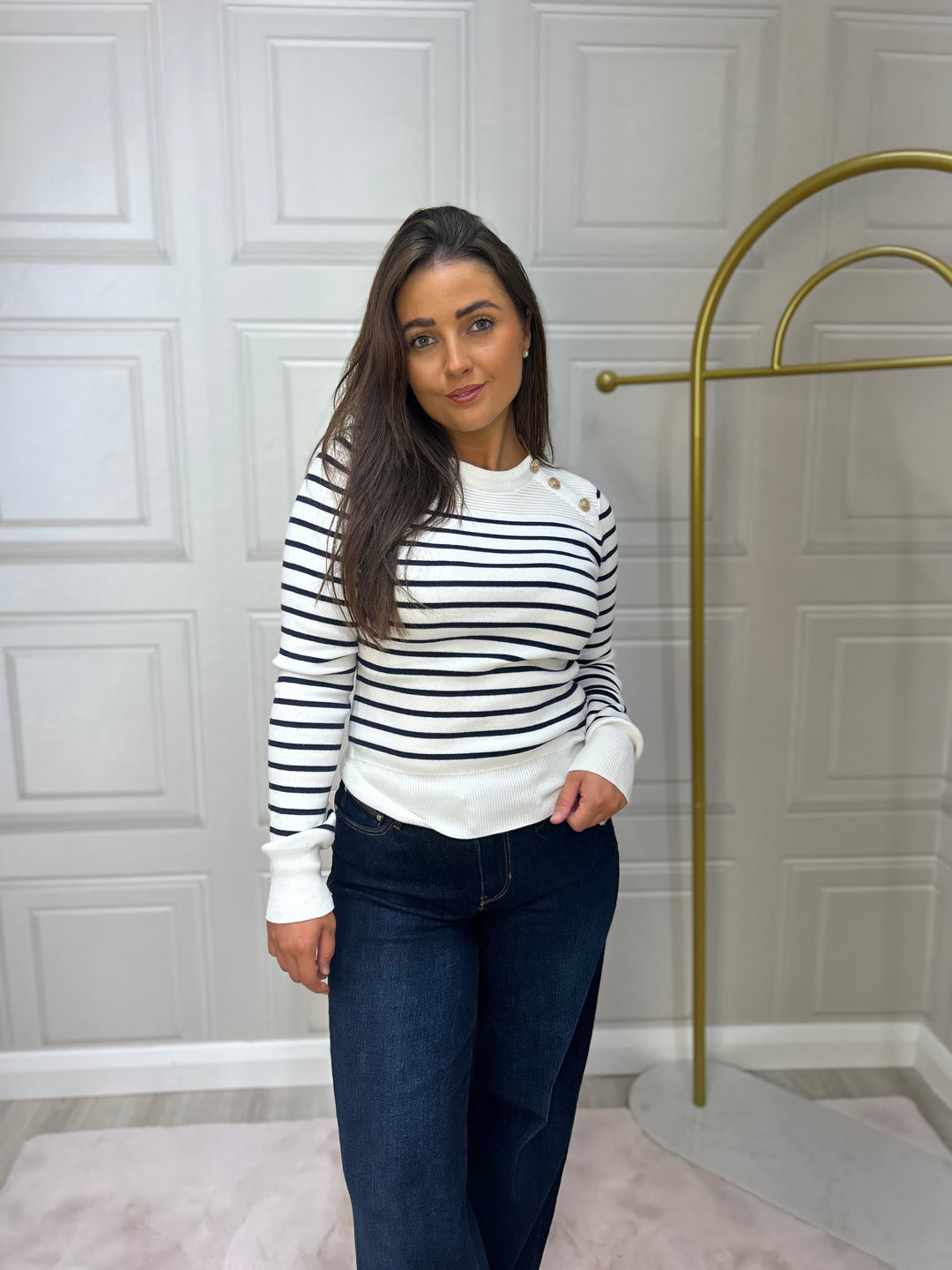 Guess Helen Navy/White Sweater
