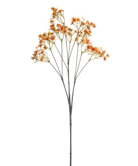 Artificial Orange Gypsophilia Spray
