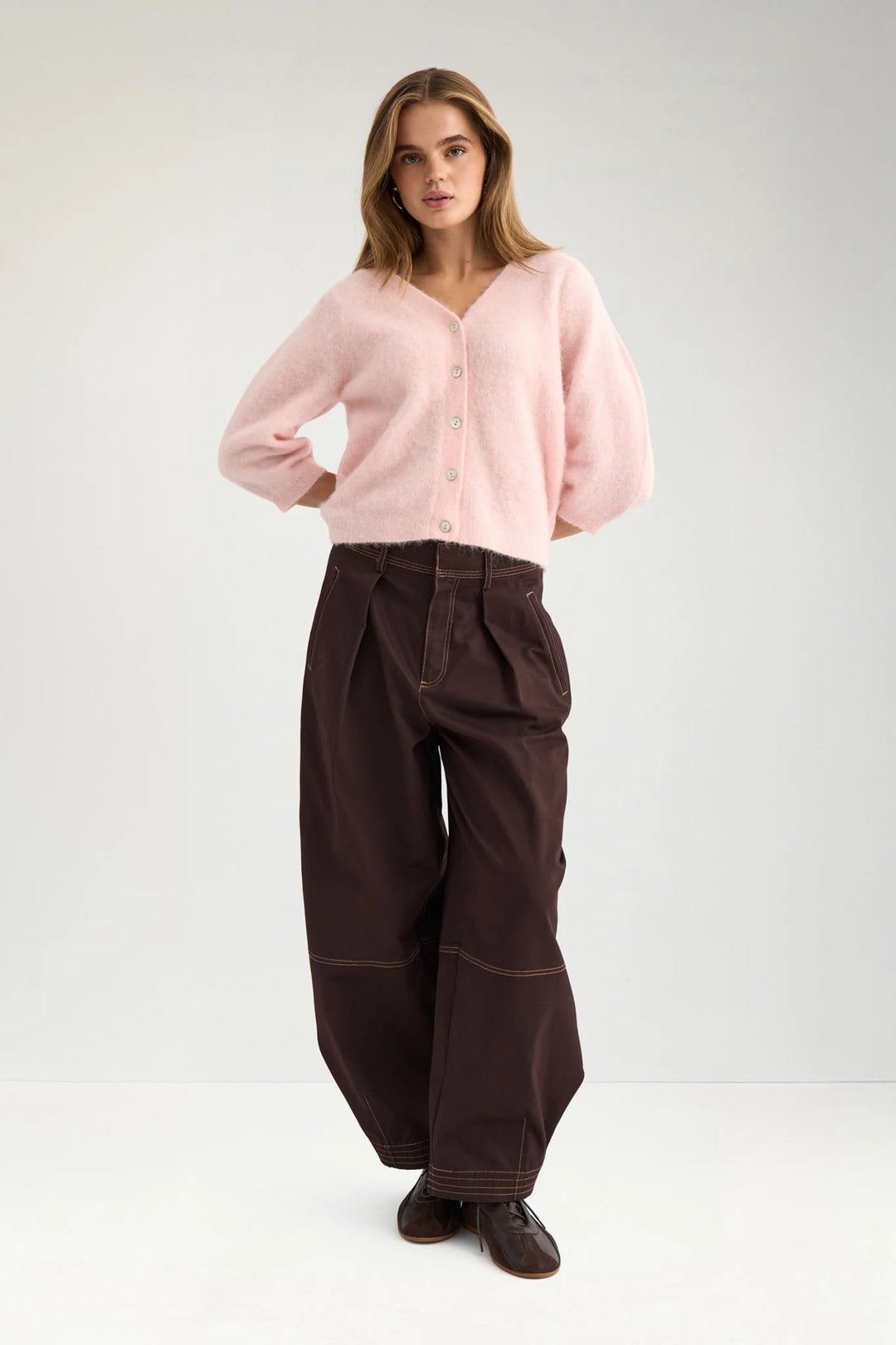 Numph Nusuri Brushed SS Cardigan | Peachskin
