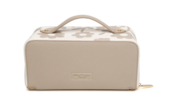 Alice Wheeler Floral Train Case | Stone