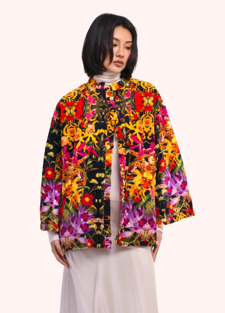Powder Botanical Kaleidoscope Velvet Jacket