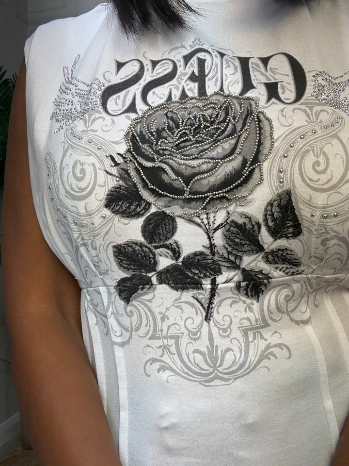 Guess Rocker Rose Vest White