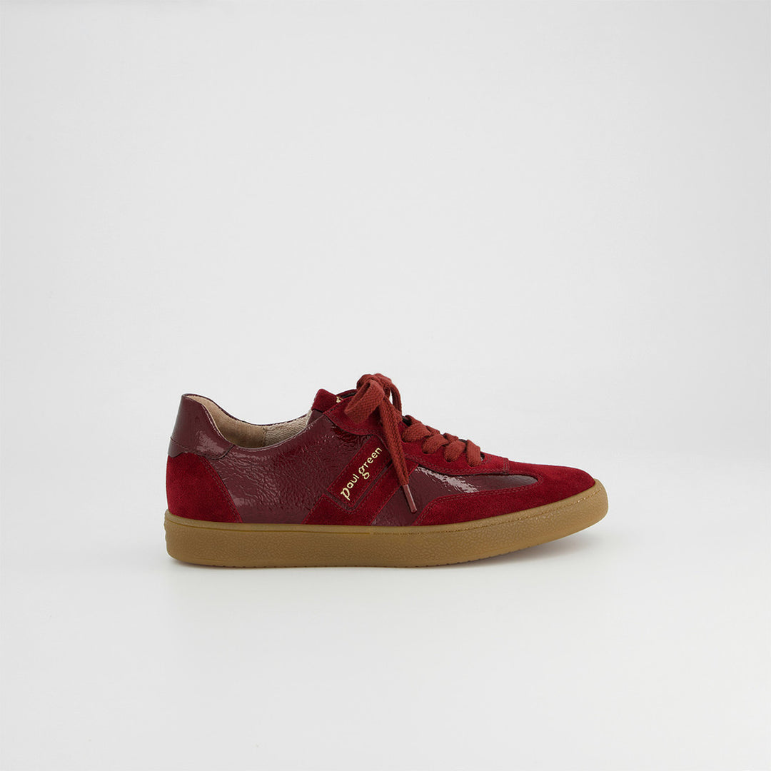 Paul Green Suede/Sportlack Wine Sneaker
