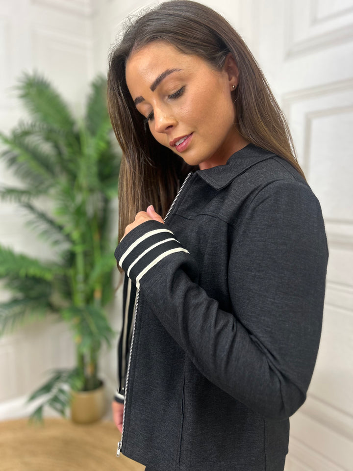 Costa Mani Black Stripe Madonna Jacket