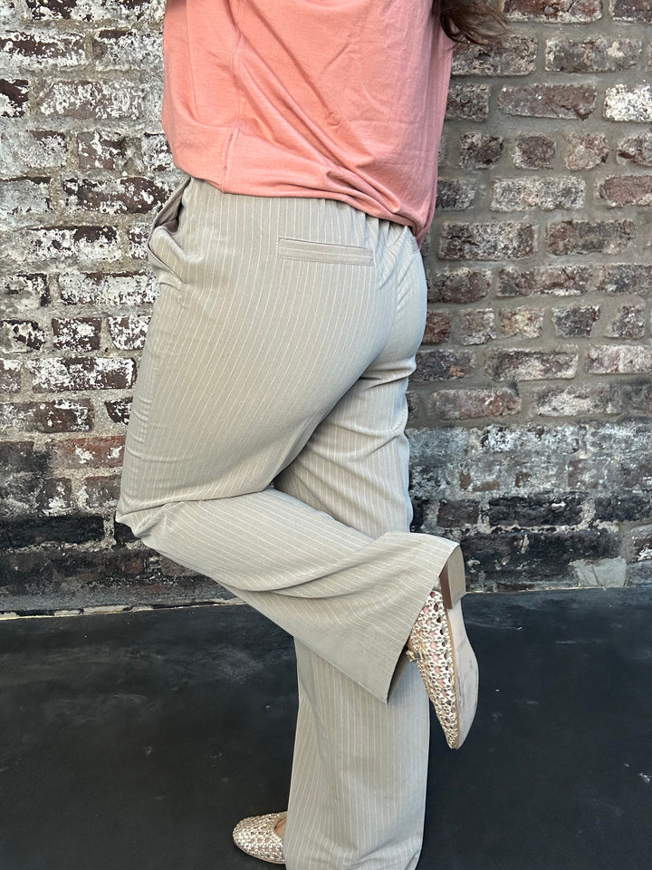 Costa Mani Emmaloose Pants Tan Stripe