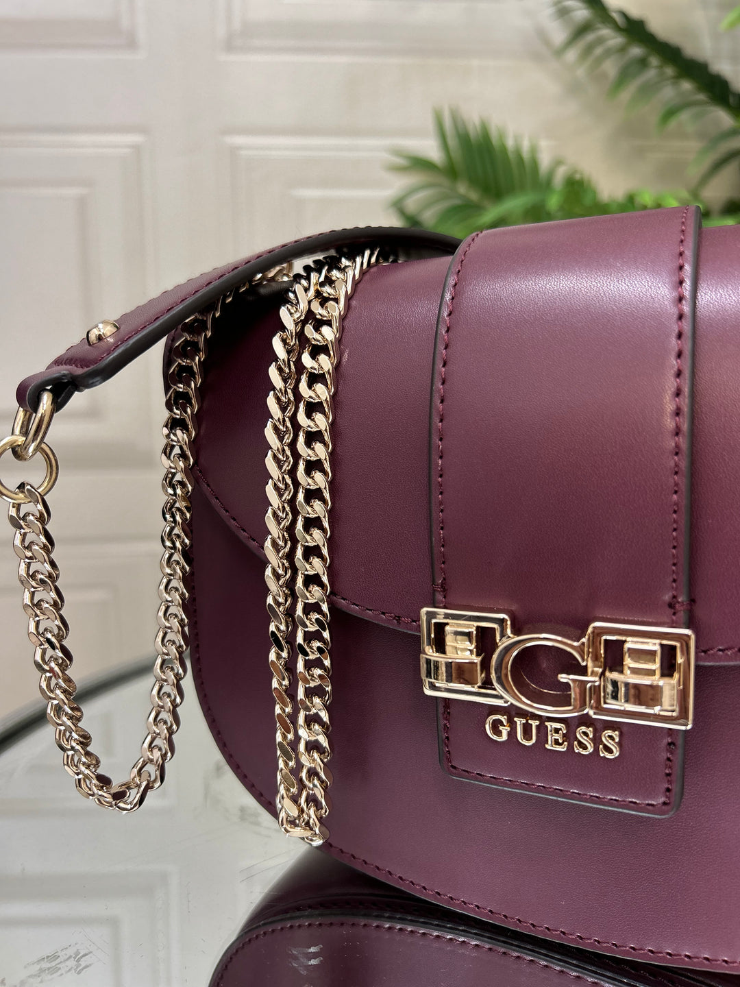 Guess Jane Wine Crossbody Bag