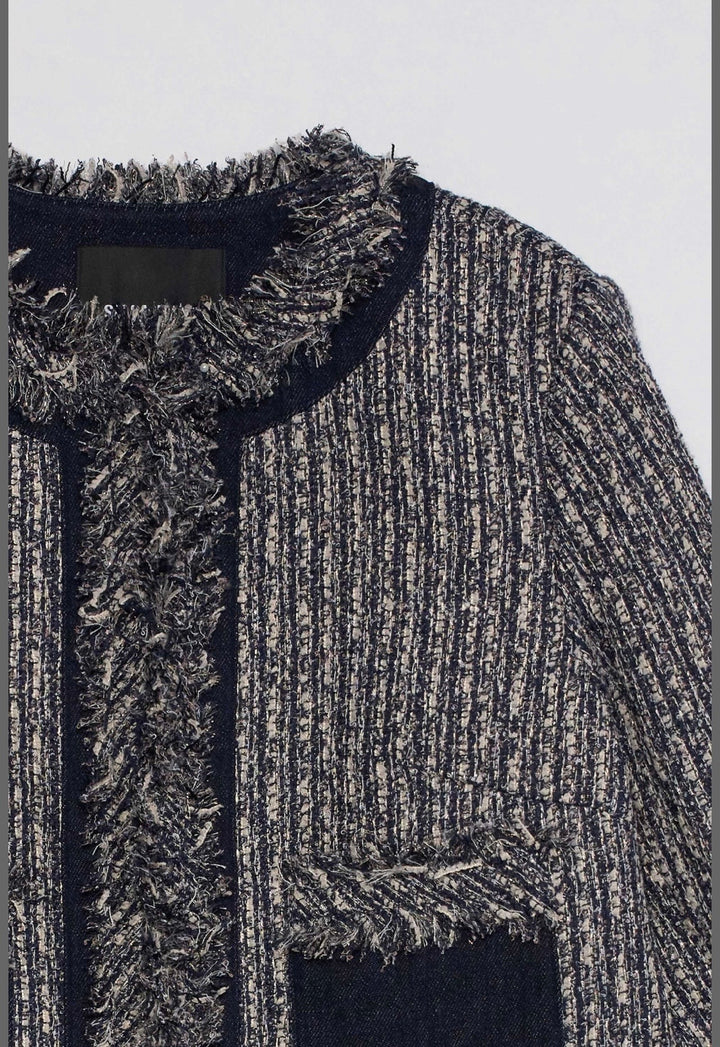 Salsa Fringed Tweed Jacket