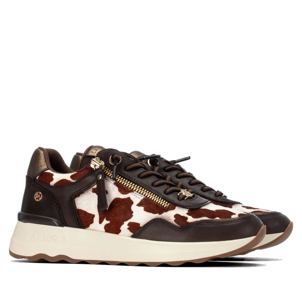 Carmela Zapato Piel Marron Sneaker | 16436002