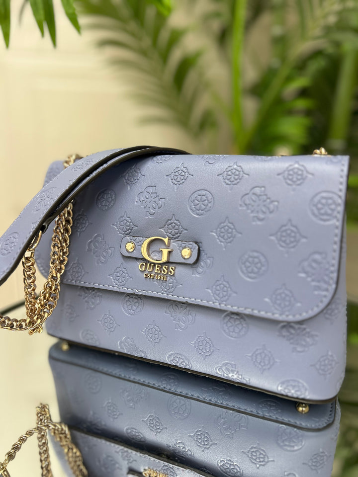 Guess Dita Grey Blue Crossbody Bag