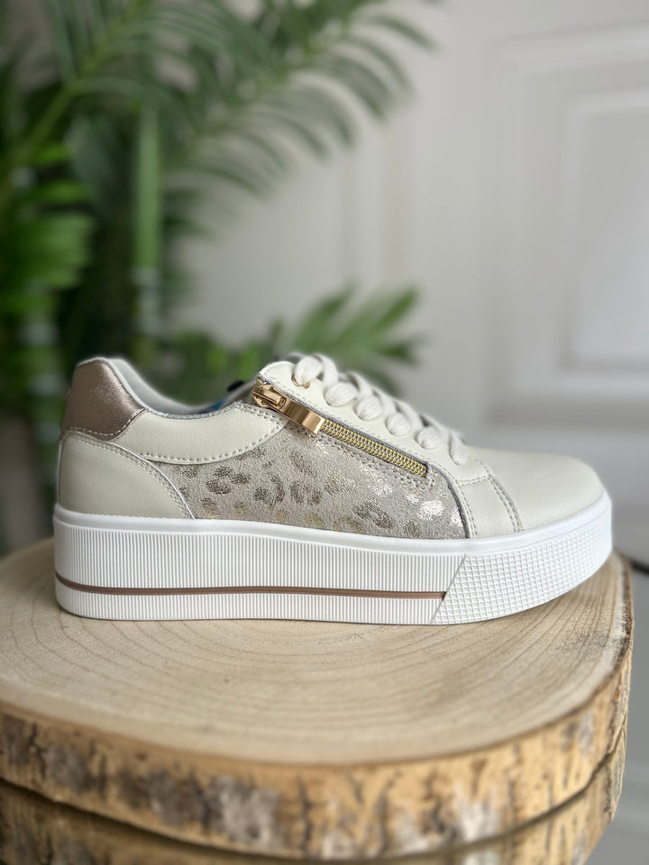 Patrizio Como Ravenna Crema Leopardo Sneaker