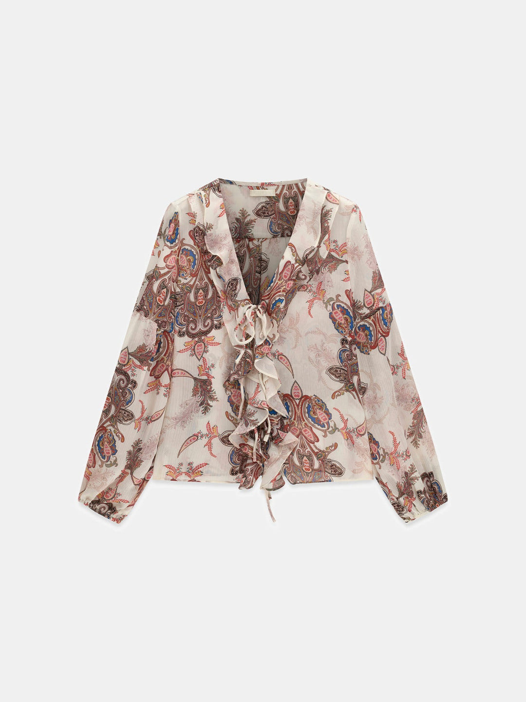 Guess Emy Ruffled Long Sleeve Top